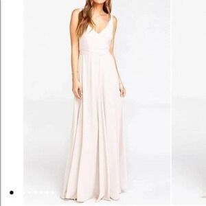 NWT Show Me‎ Your Mumu Weddings Ivory Maxi Dress Sleeveless Bridesmaid Gown XS